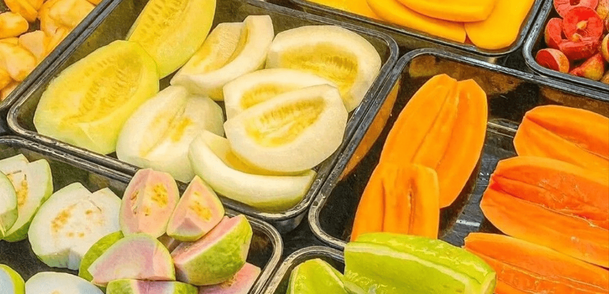 Pre-peeled, pre-cut fruit