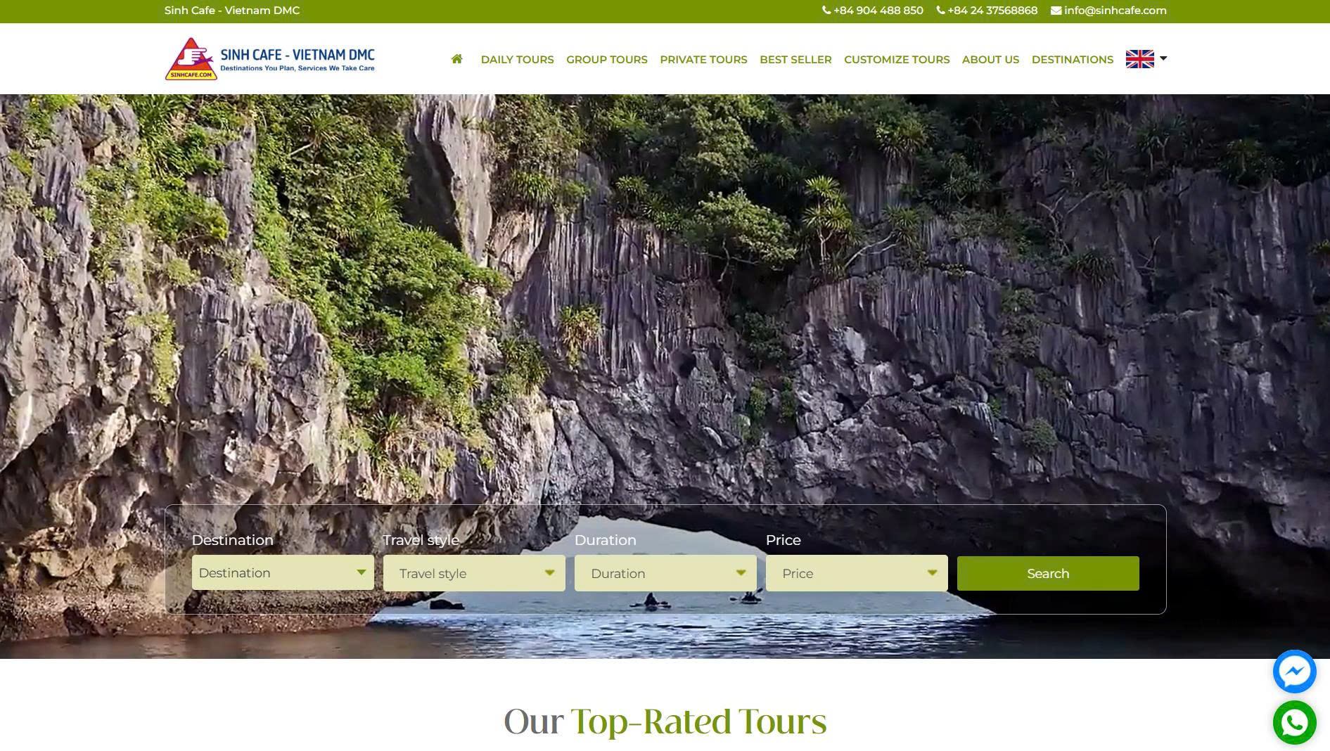 sinh-cafe-website